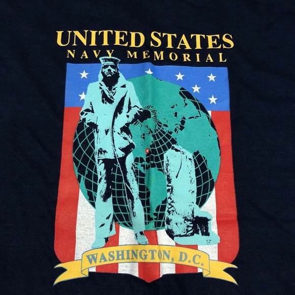Vintage US Navy Memorial Washington DC T Shirt - Picture 2 of 4